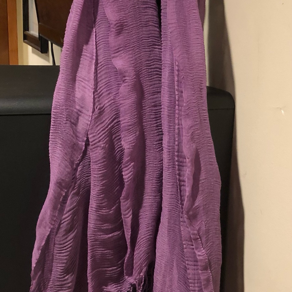 Lightweight purple Crinkle Scarf
